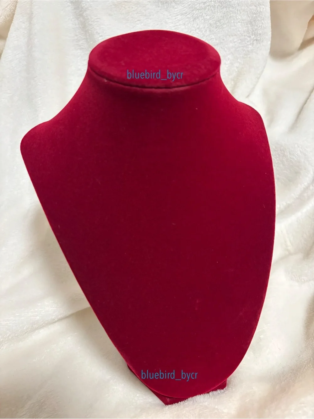 Velvet NWOT Necklace Display Bust in Burgundy